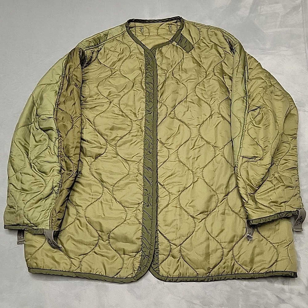 VTG Military Jacket Mens 4XL Green M65 Field Liner Quilted Ripstop Made In USA